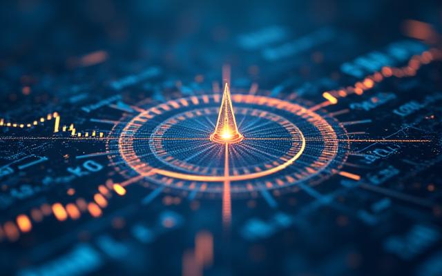 Grafische Darstellung eines Navigationssystems auf Finanzcharts, symbolisiert die Orientierung durch Siegfried Geld.