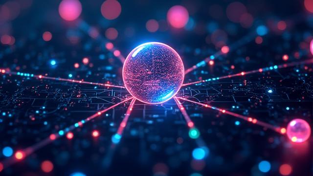 Ein abstraktes Bild, das den Technologie-Sektor mit leuchtenden Linien und Verbindungspunkten symbolisiert.
